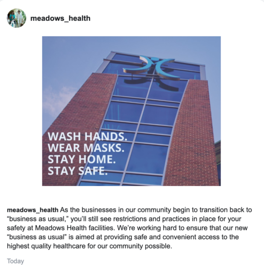 Meadows Health / Social & Digital Campaign